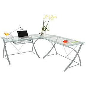 Realspace glass deals desk