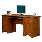 Realspace Outlet Dawson 60"W Computer Desk, Brushed Maple