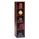 Bush Components Open Single Bookcase, 72 7/8"H x 17 7/8"W x 15 3/8"D, Hansen Cherry/Graphite Gray