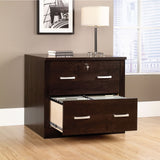 Sauder Outlet Office Port 34"W Lateral 2-Drawer File Cabinet, Dark Alder