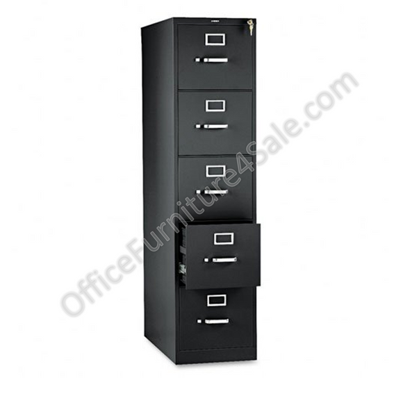 (Scratch & Dent) HON 310 Outlet Series 5-Drawer Letter File, Black