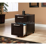 Sauder Town Outlet Collection 2-Drawer Pedestal File, 23 1/4"H X 15 1/2"W X 18 3/4"D, Jamocha