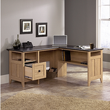 Sauder Outlet L-Shaped Desk W: 59", D: 58 3/4", H: 29 1/4" , Dover Oak finish