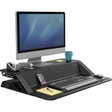 Fellowes Outlet Lotus Sit-Stand Adjustable Workstation, Black