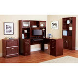 Realspace Outlet Magellan 59"W L-Shaped Desk, Classic Cherry