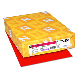 (Open Ream) Astrobrights Multipurpose Paper, 24 lbs, 8.5" x 11", Re-Entry Red (Case or Ream)
