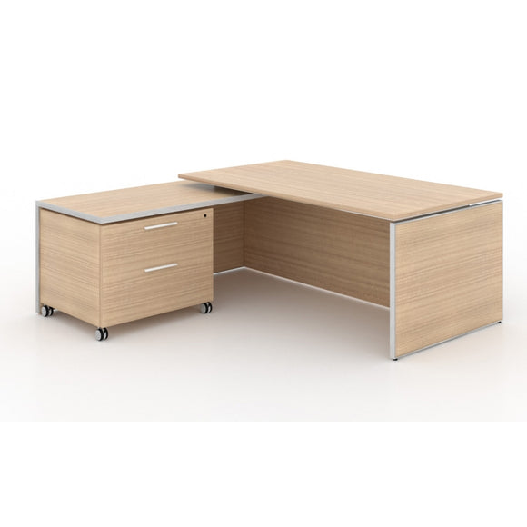 Chiarezza Executive Split Level L-Shaped Desk – Office Furniture 4 